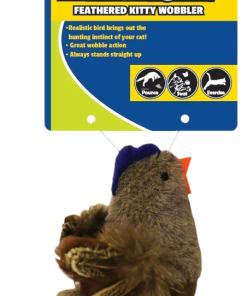 Euro Joe Feathered Kitty Wobbler Bruin
