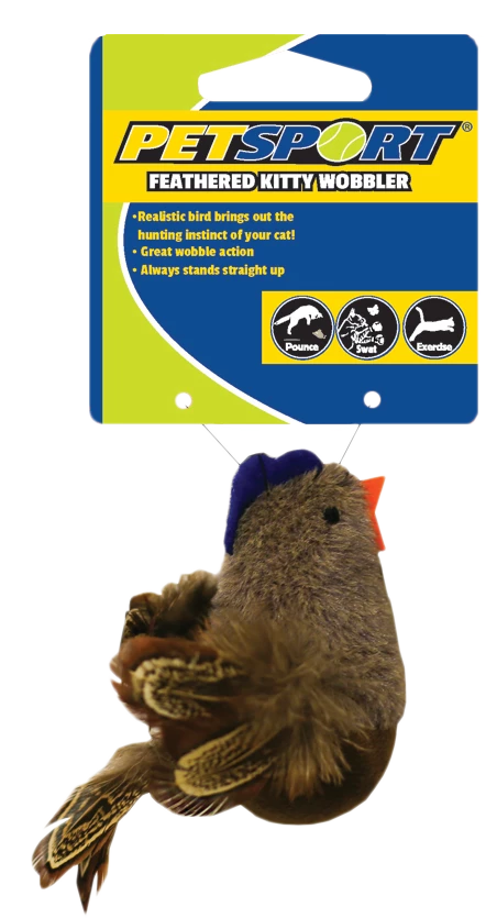 Euro Joe Feathered Kitty Wobbler Bruin