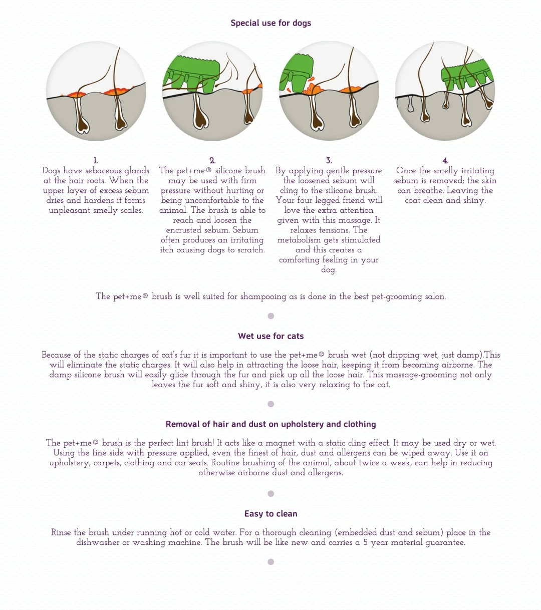 Euro Joe Pet+Me Cat Short Hair Brush Blue - Image 2