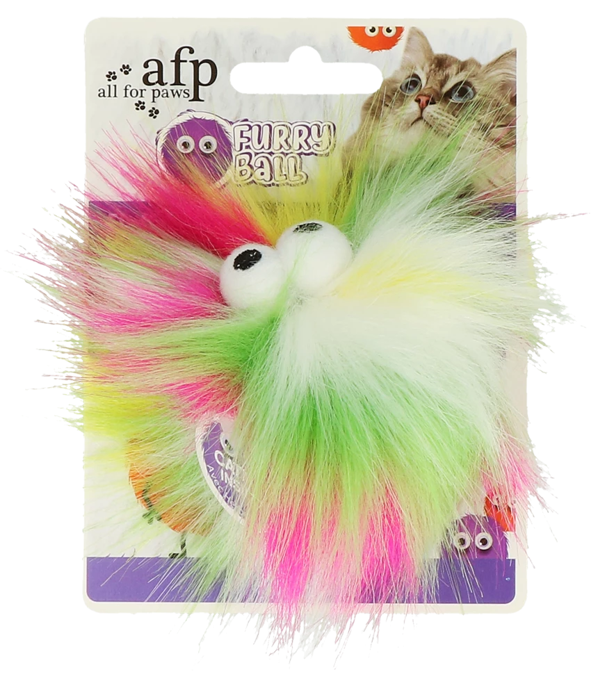 Euro Joe AFP Furry Fluffy Ball Yellow