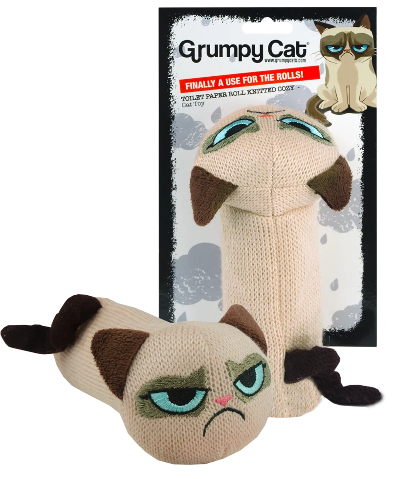 Euro Joe Grumpy Cat Toilet Paper Roll Knitted Cozy
