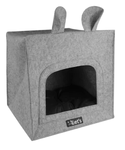 Euro Joe Let's Sleep Pet Cave Chunk Grijs