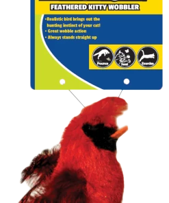 Euro Joe Feathered Kitty Wobbler Rood