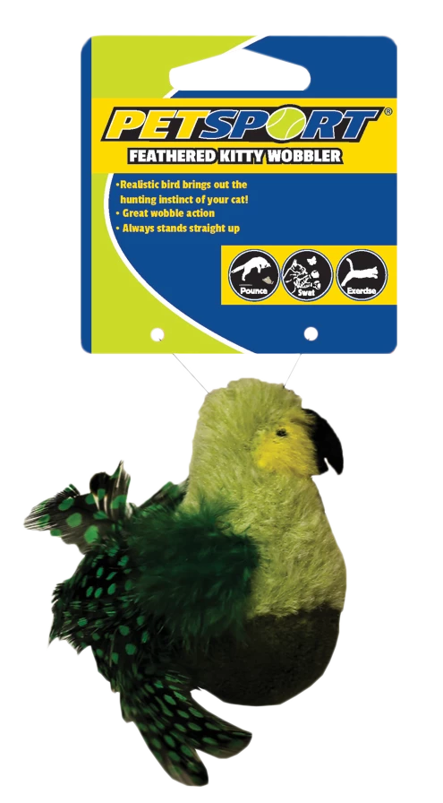Euro Joe Feathered Kitty Wobbler Groen - Image 2