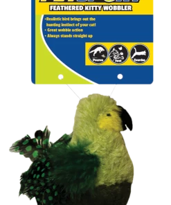 Euro Joe Feathered Kitty Wobbler Groen