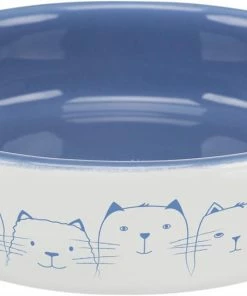Euro Joe Hello My Little Cat Bowl, Flat, Ceramic