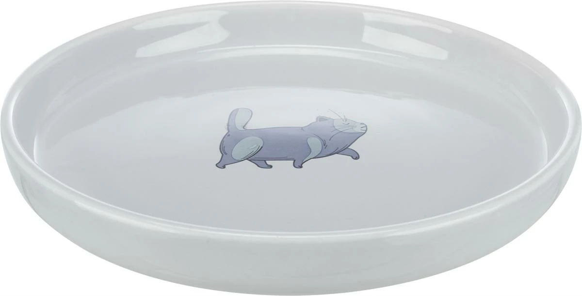 Euro Joe Bowl, Flat And Wide, Cat, Ceramic