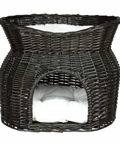 Euro Joe Basket Cave With Bed On Top, Wicker