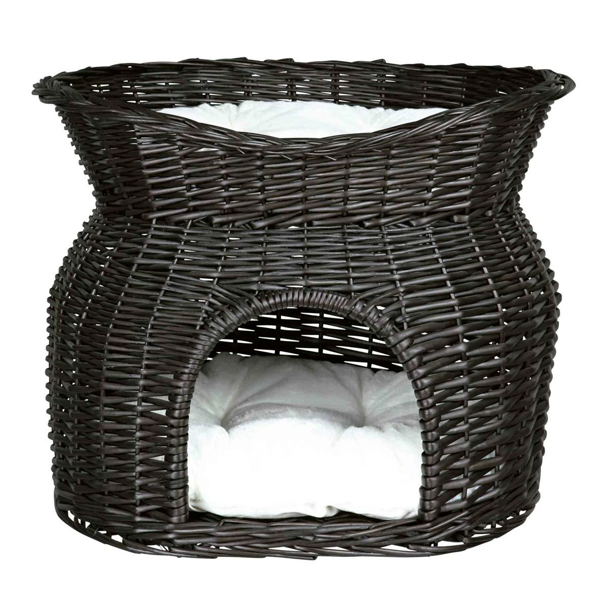 Euro Joe Basket Cave With Bed On Top, Wicker