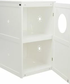 Euro Joe Cat House For Litter Box XL, 2 Levels, MDF