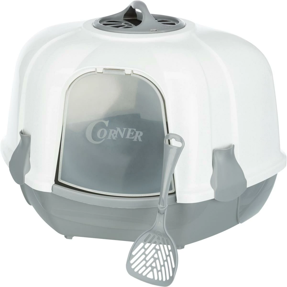 Euro Joe Maro Corner Litter Tray, With Hood
