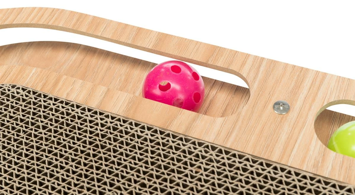 Euro Joe Scratching Cardboard With Toys, Wood, Catnip - Image 2