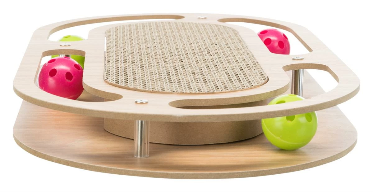 Euro Joe Scratching Cardboard With Toys, Wood, Catnip - Image 4